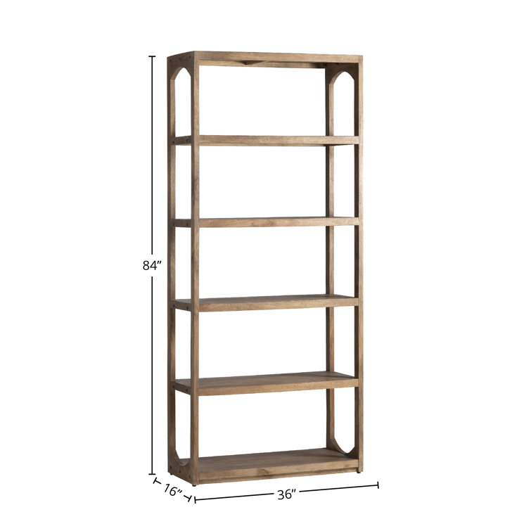 Loon Peak® Fulya 84" H x 16" W Solid Wood Etagere Bookcase Wayfair Canada